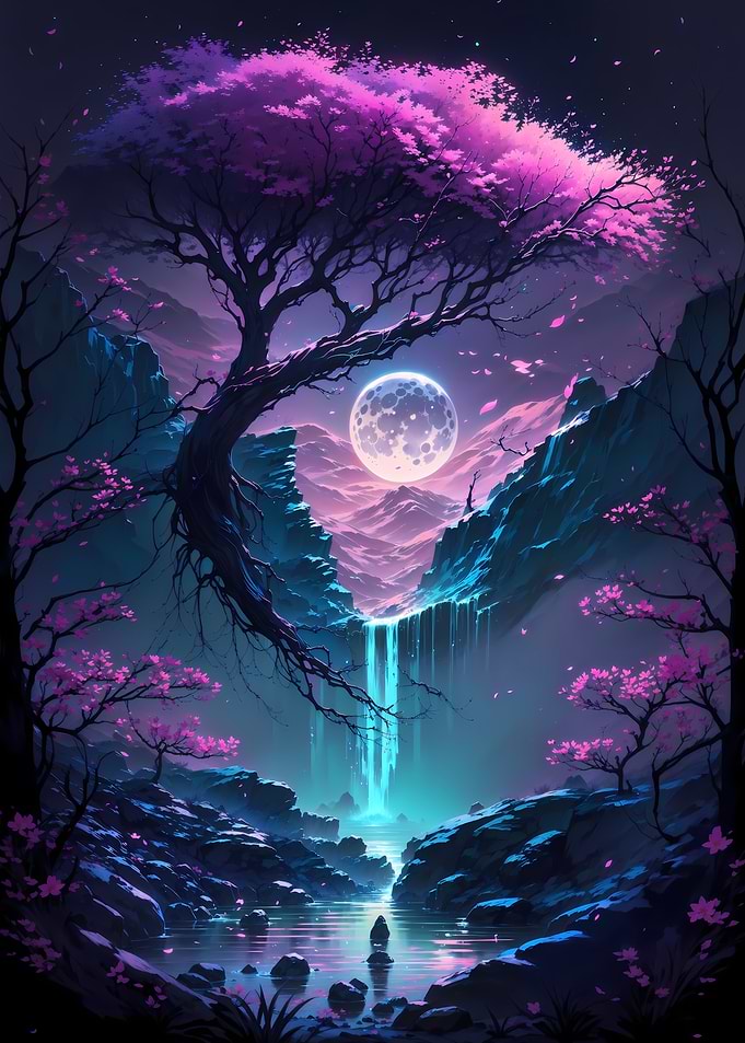 Japan Cherry Blossom Night