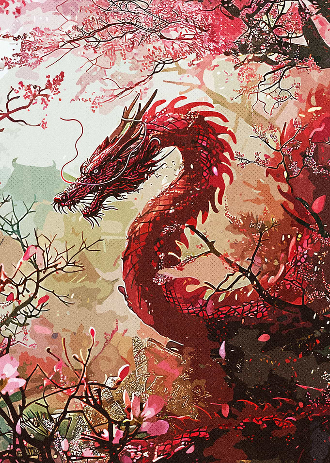 Vintage Red Dragon
