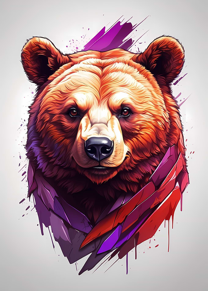 Vivid Bear Portrait