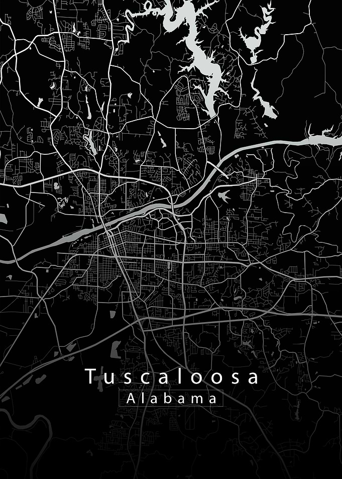 Tuscaloosa Alabama Map