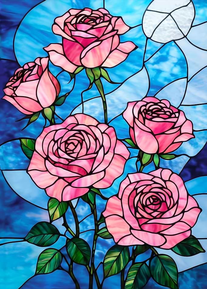 Abstract Pink Roses
