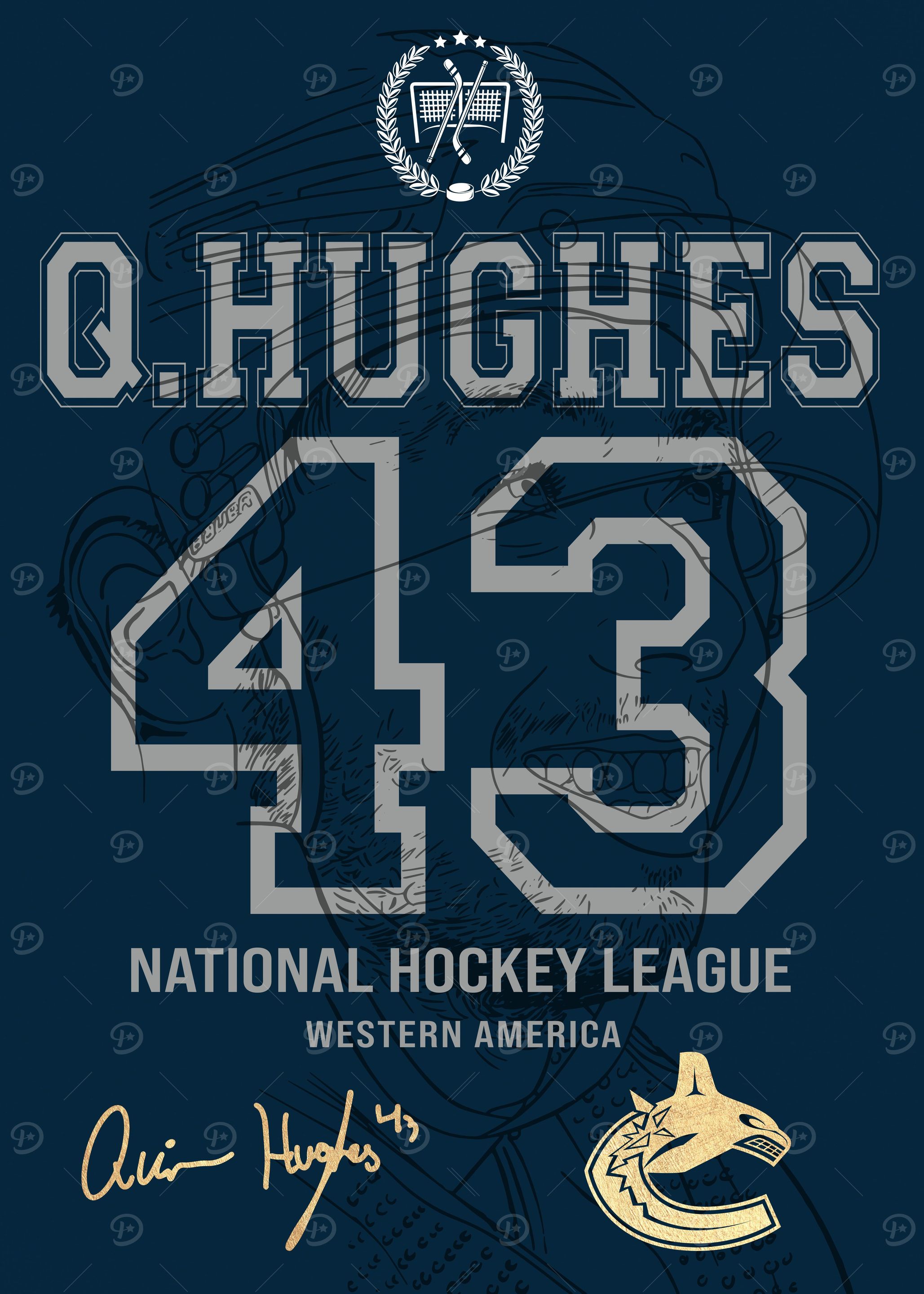 Quinn Hughes 43 Vancouver