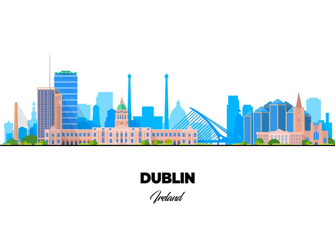 Dublin Ireland Skyline
