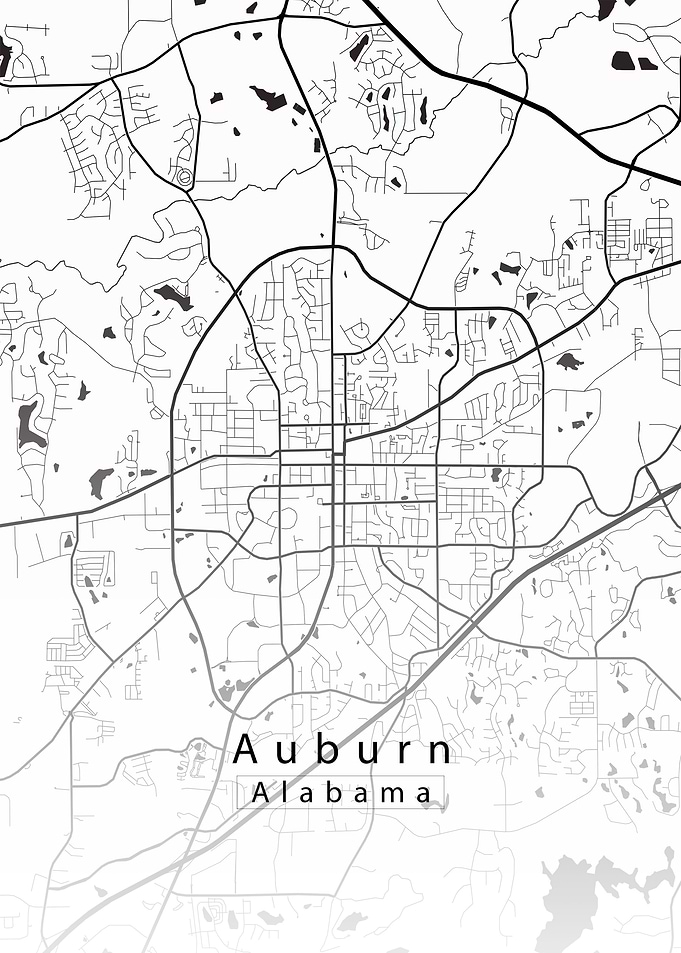 Auburn Alabama City Map