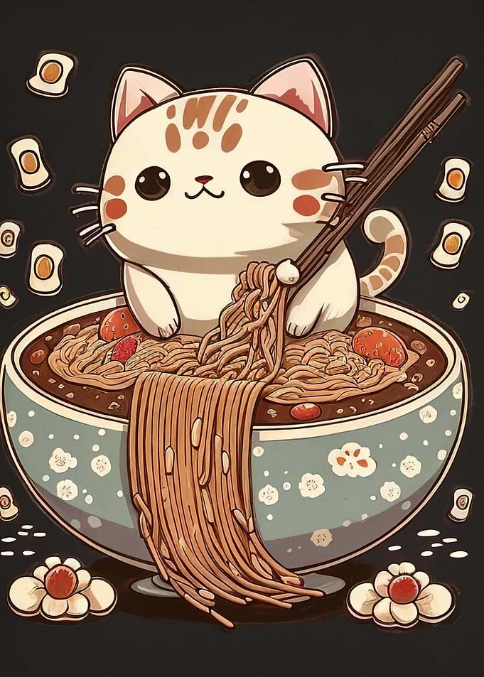 Cat Ramen Japan Food