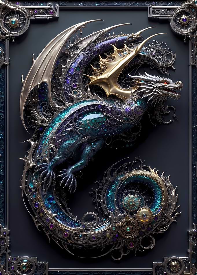 Dragon Wings Art Deco