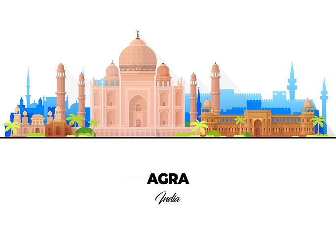 Agra India Skyline
