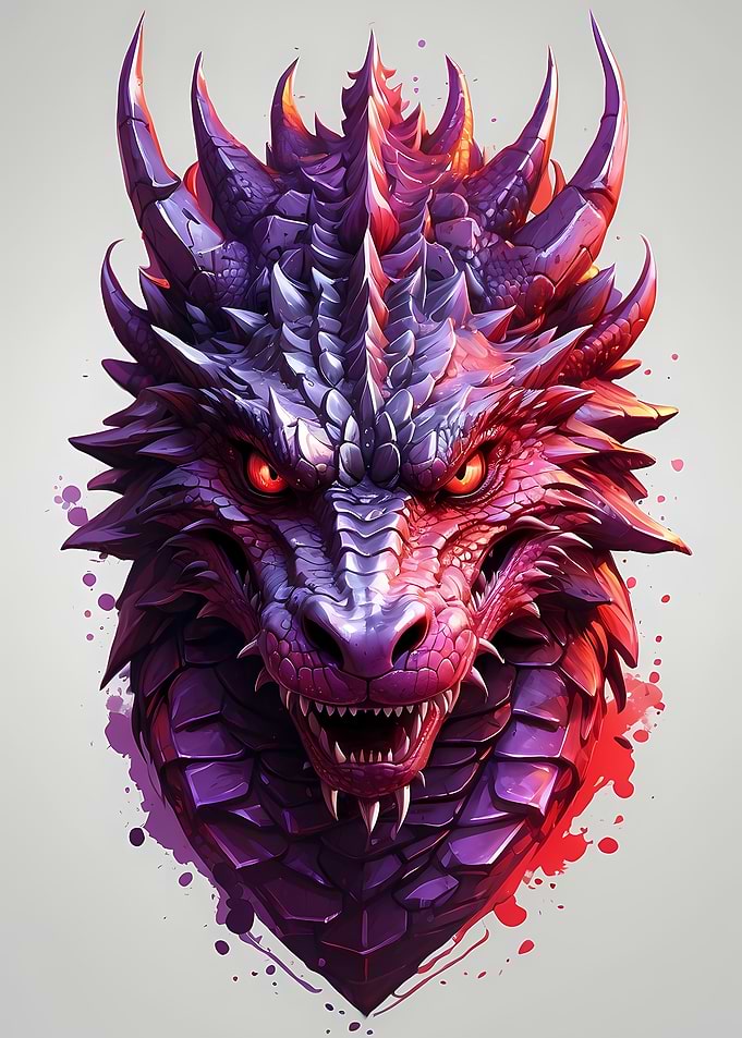Vivid Dragon Portrait