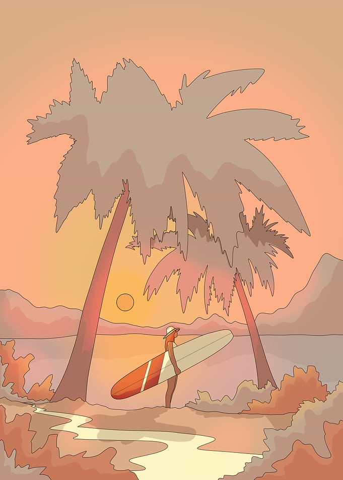 To the beach