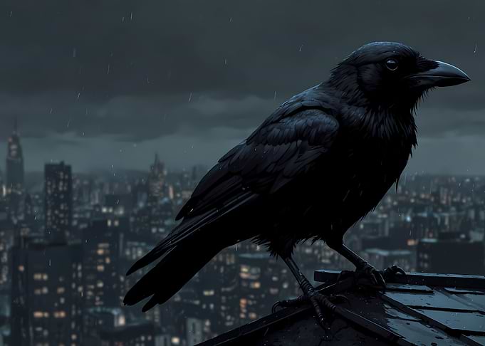Black Cat on a Rooftop