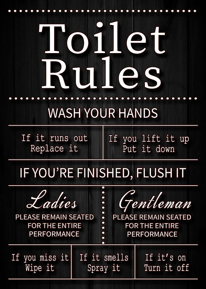 Toilet Rules Funny WC