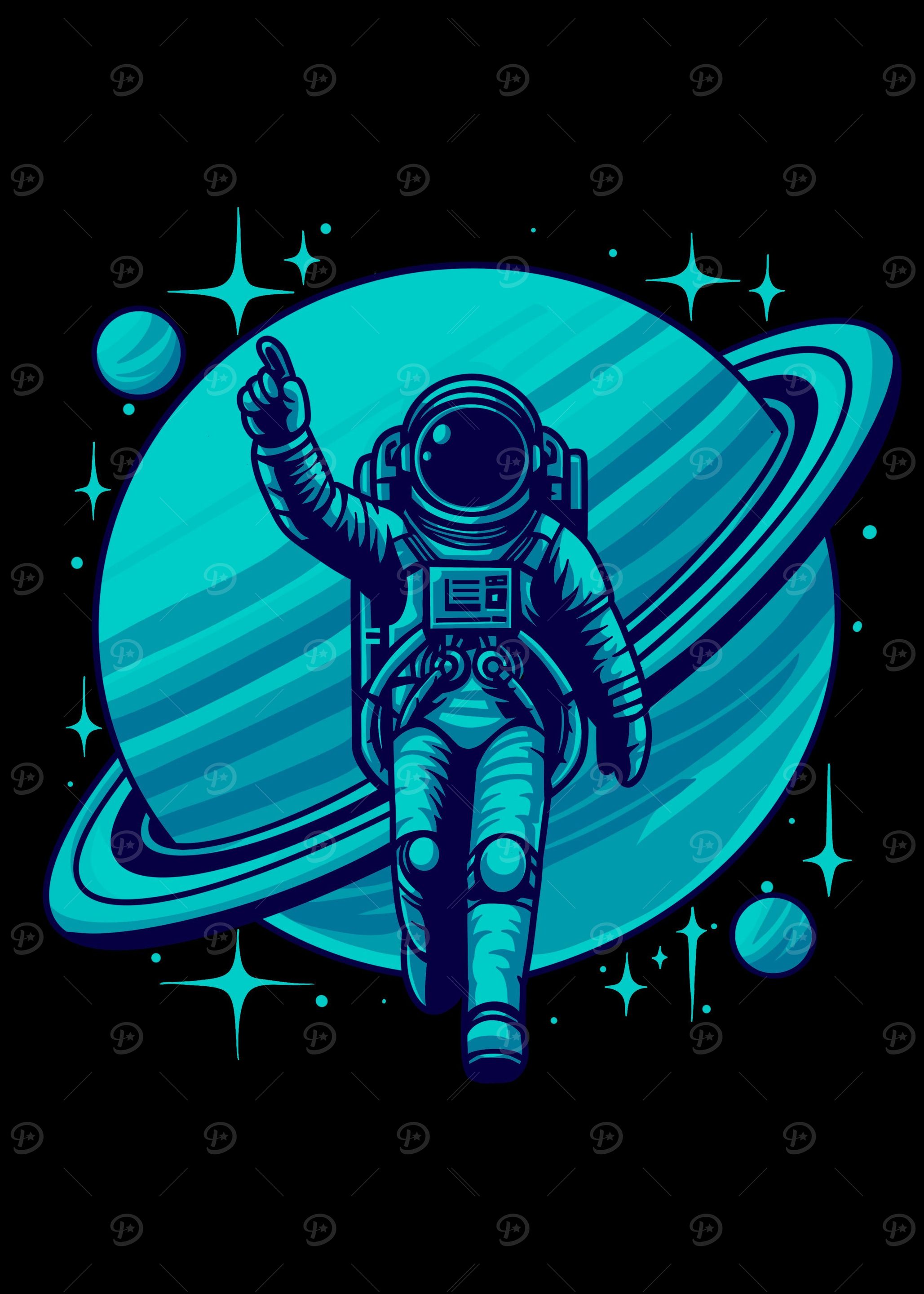 Astronaut in Saturn