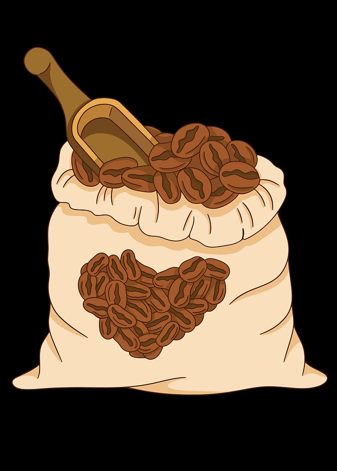 Coffee Beans Heart Scoop