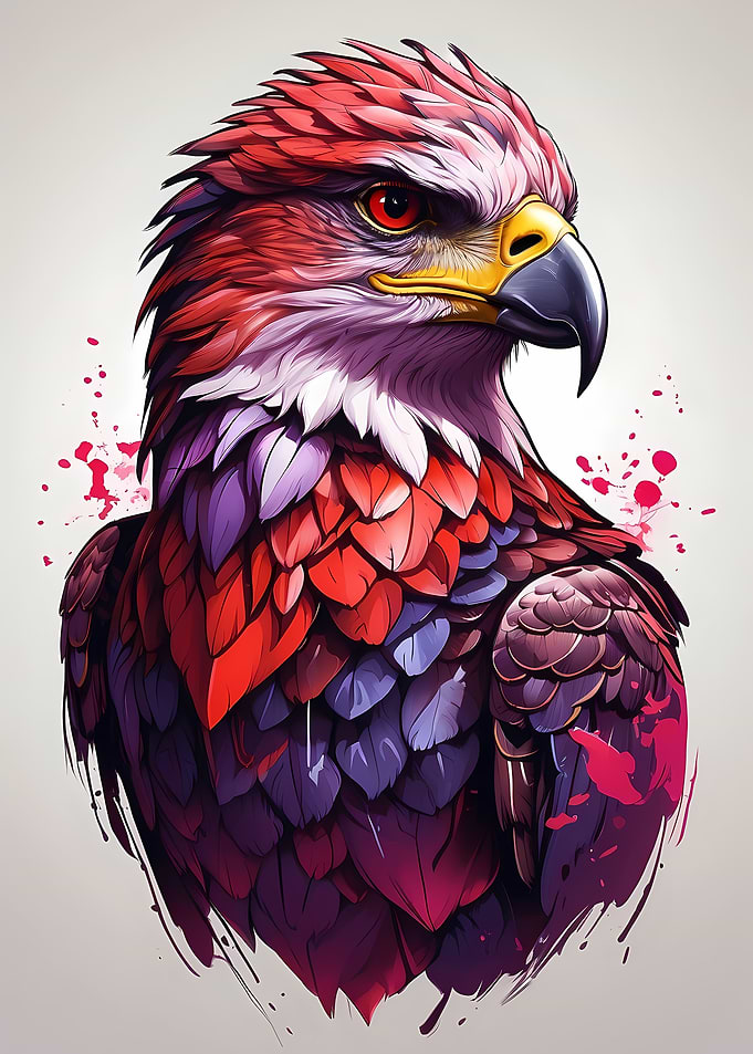 Vivid Hawk Portrait