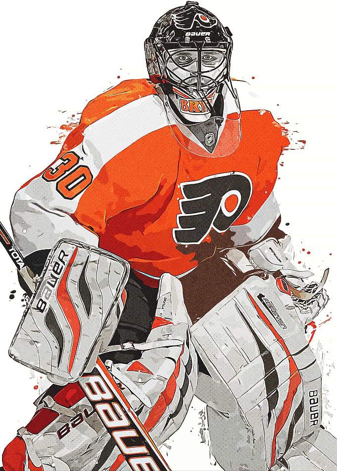 Hockey Player Painting