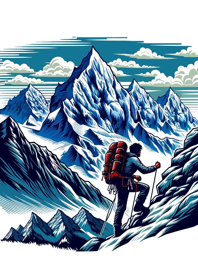 climbing mountain everest