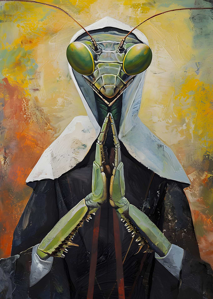 Abstract Mantis Nun