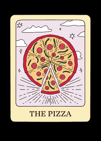 Mystical Pizza Tarot Card
