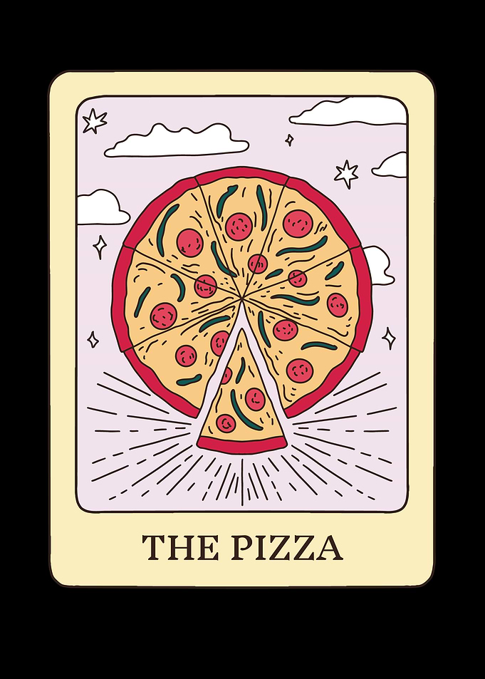 Mystical Pizza Tarot Card