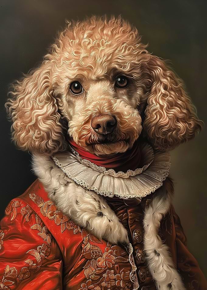 Poodle Royal Portrait