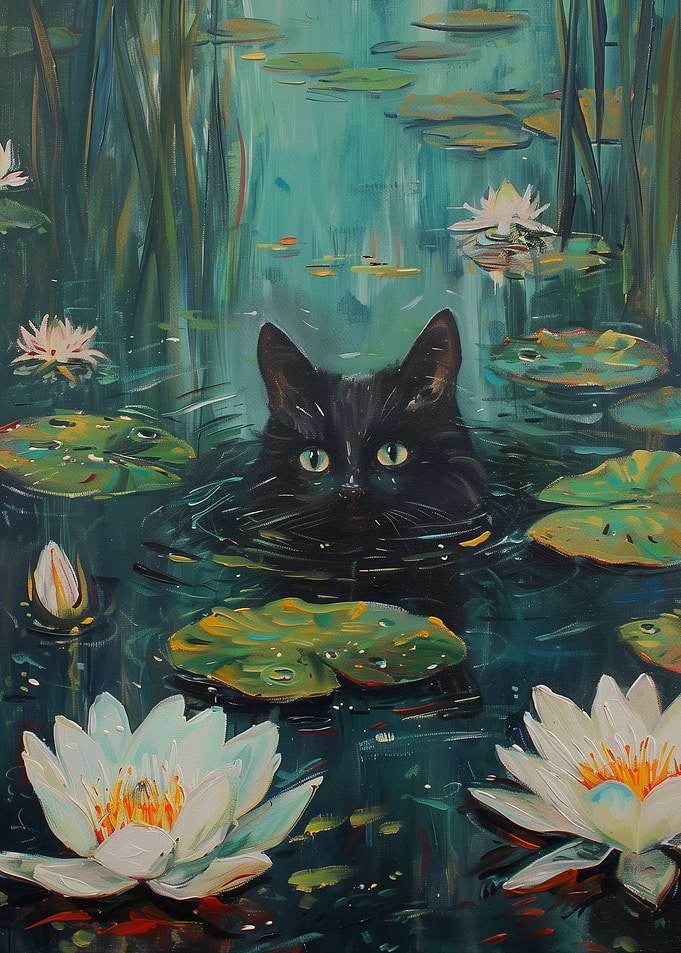 Cat Hiding Underwater