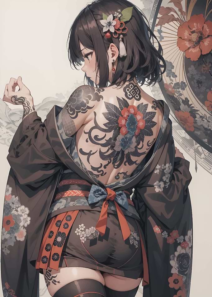 Cute japan Girls tattoo