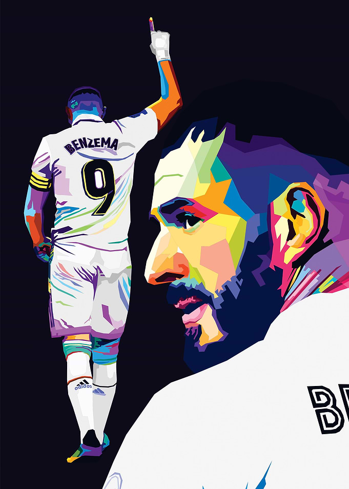 Karim Benzema in Wpap Art