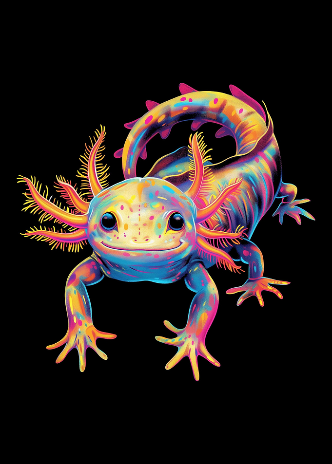 Axolotl Amphibian Pop Art