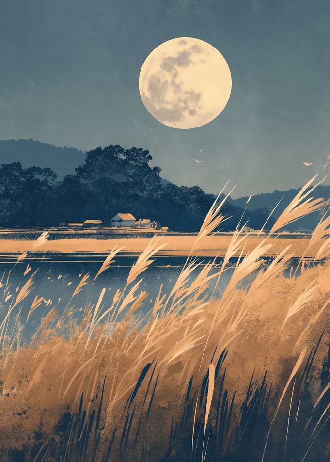 Night Sky Wheat Field