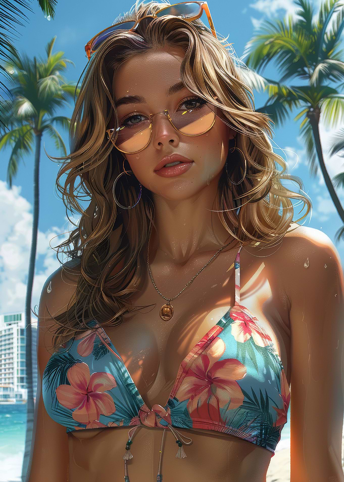 GTA Sexy Blonde Beach Girl