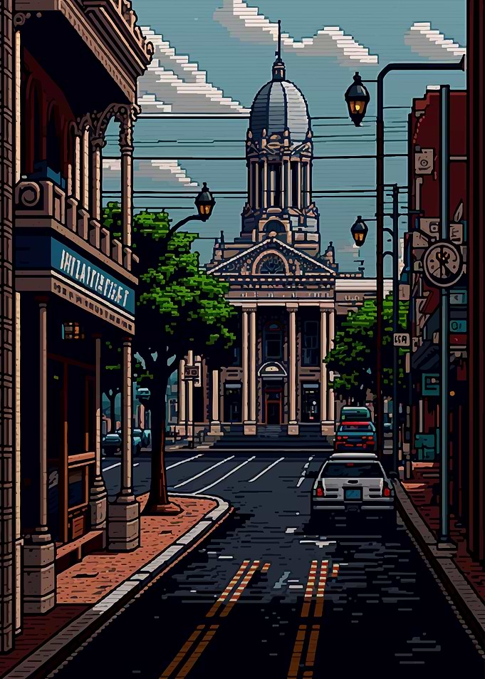 San Antonio City Pixel Art