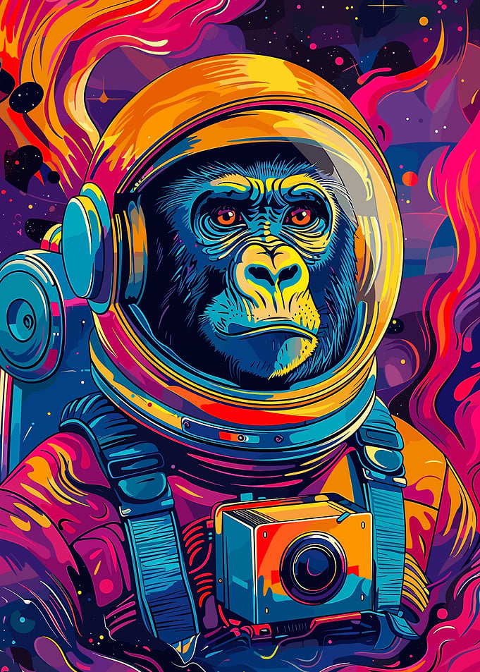 Astronaut Gorilla Space