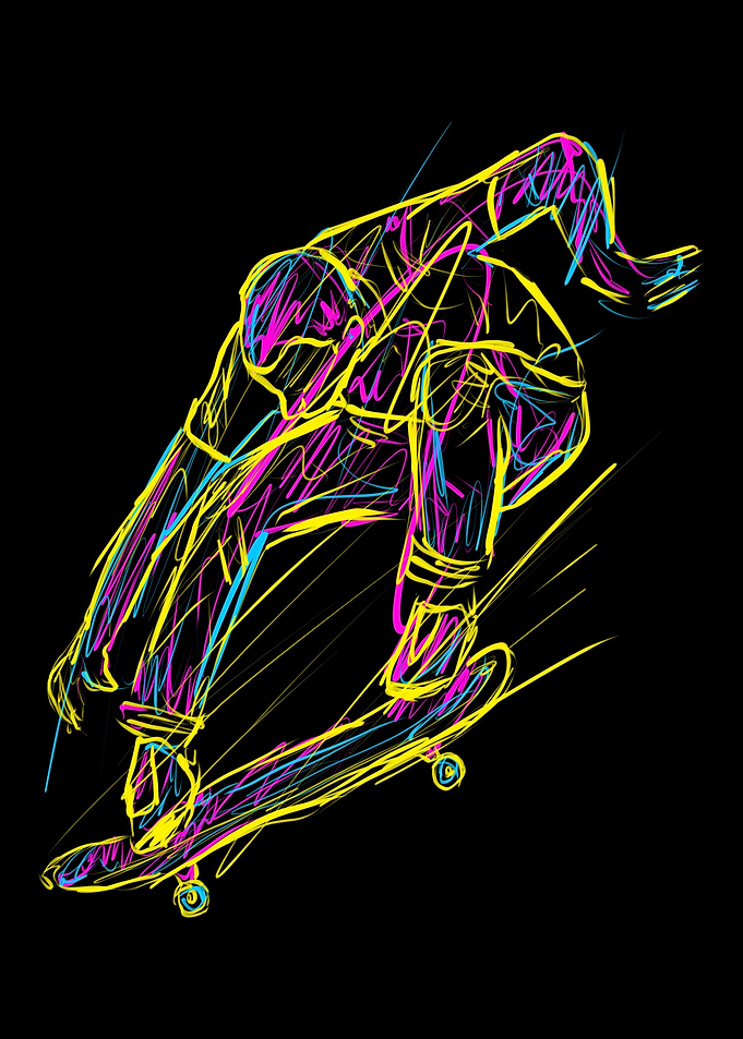 skater2 scribble art