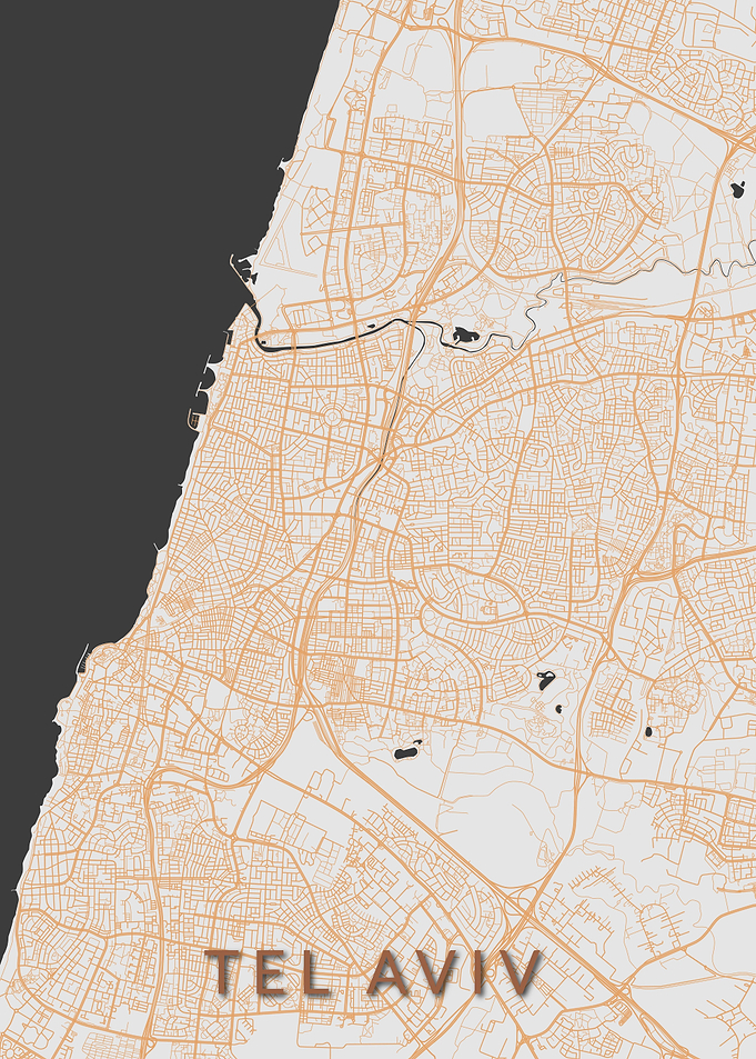 Tel Aviv City Map