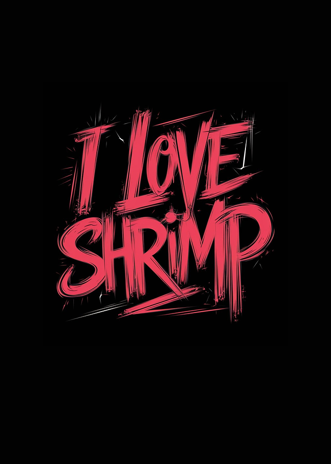 Vector i love shrimp
