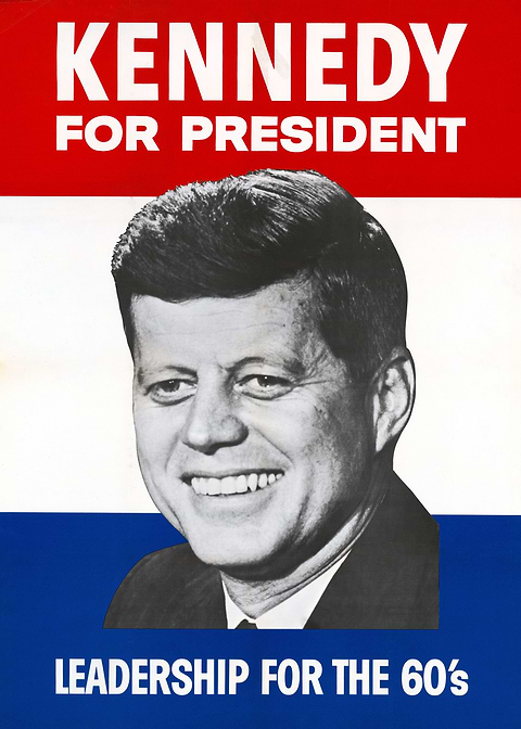 JFK Campaign Classic — vintage poster restored on metal