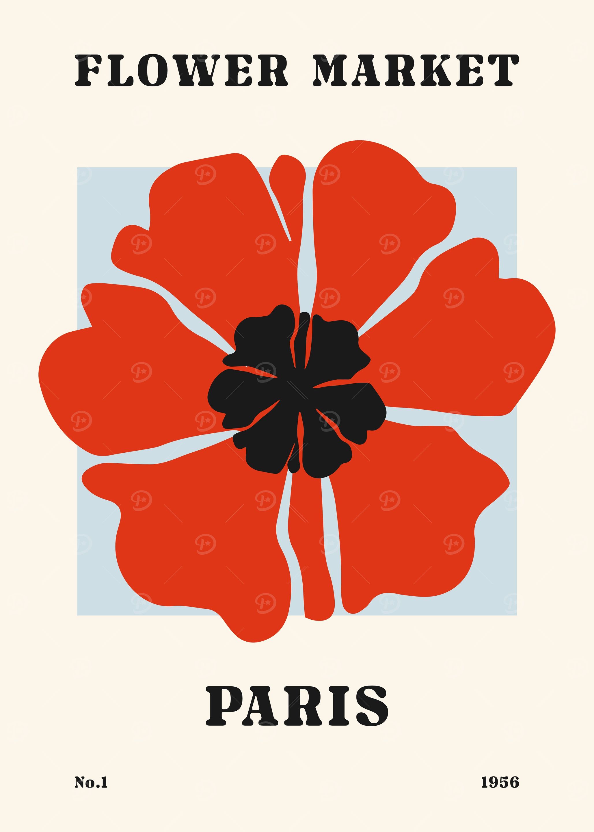 Red Poppy Flower Market