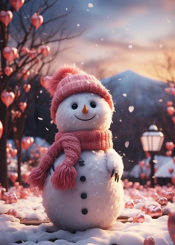 Snowman Pink