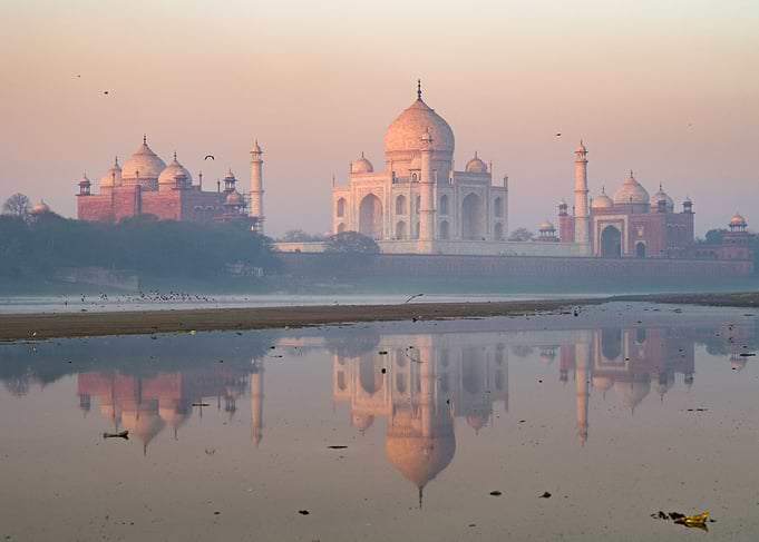 Sunrise at the Taj Mahal