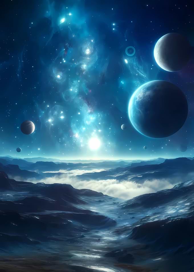 Blue Planets and Stars