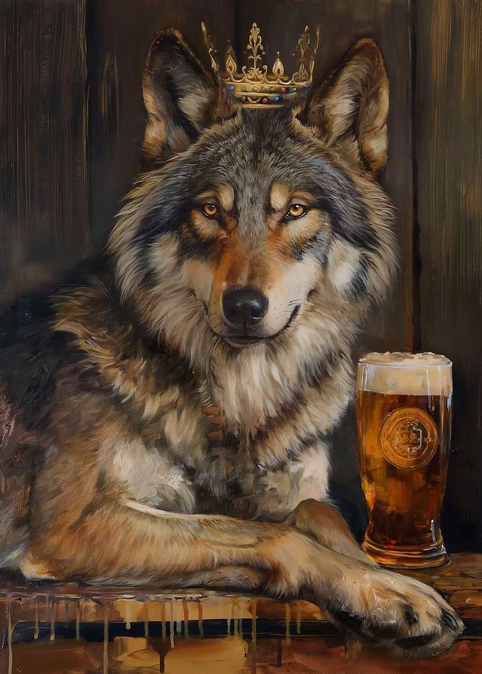 Wolf King Crown Pint Beer