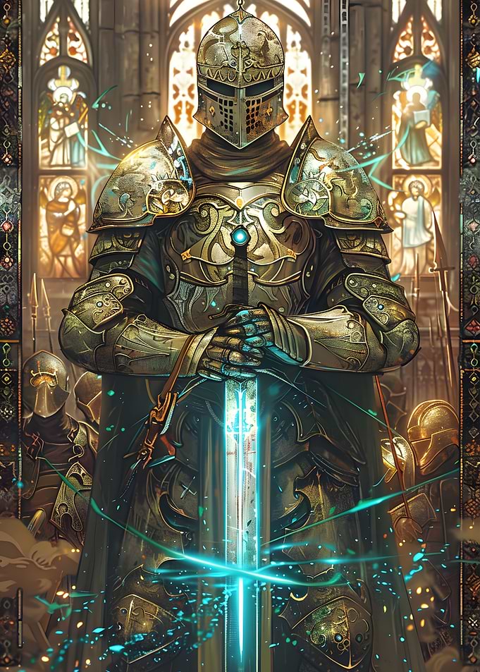 Stained Glass Holy Sword