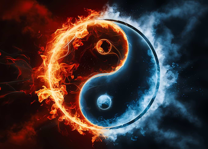 Fire and ice Yin Yang