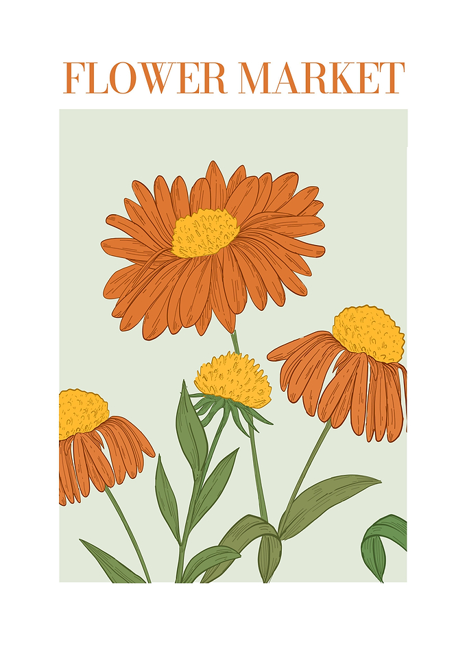 Flower Market Orange