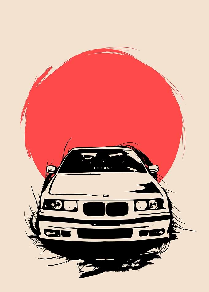 Bmw E36 red moon