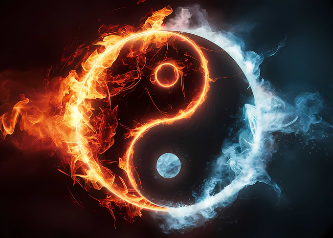 Fire and ice Yin Yang