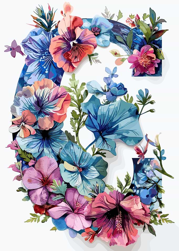 Flower Alphabet Letter C