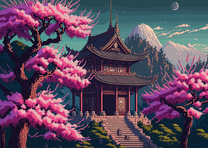 Japan Pixel Art