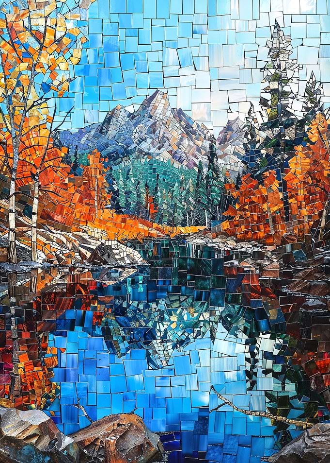 Mosaic Mountain Reflection