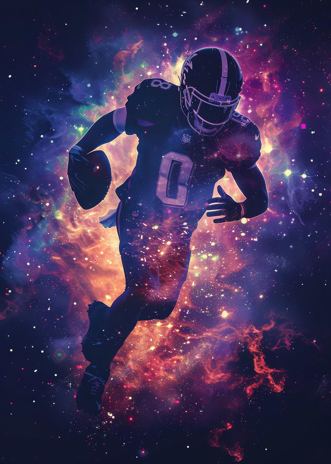 Rugby Galaxy Silhouette